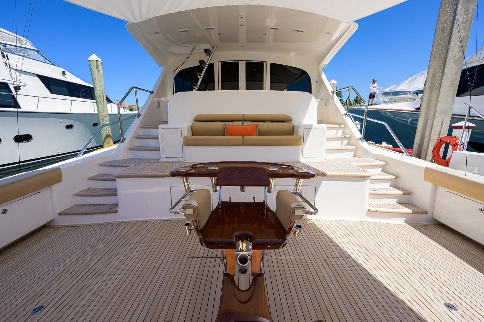 a boat with a bench aboard SWEETUMS Yacht for Sale