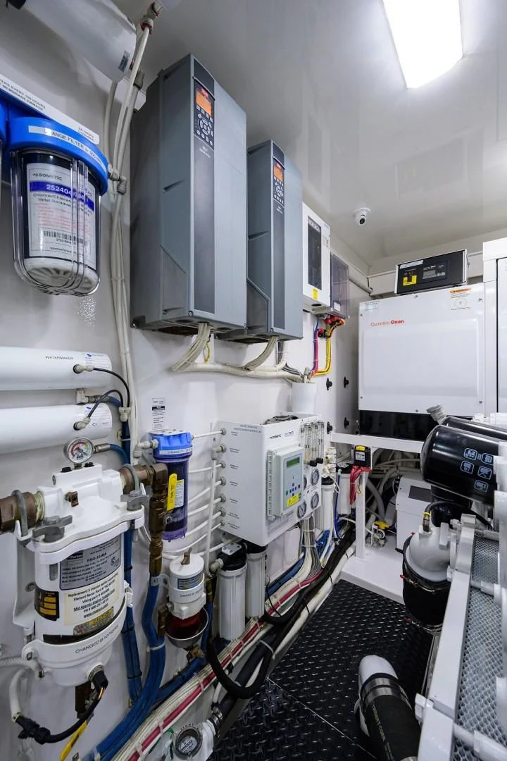 a room with machines and equipment aboard SWEETUMS Yacht for Sale