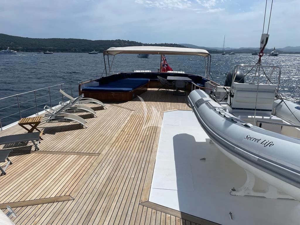 a boat on the water aboard SECRET LIFE Yacht for Sale