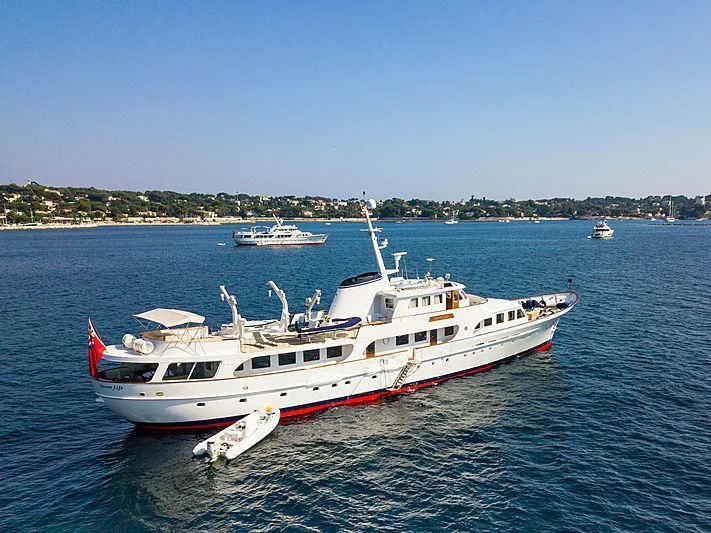 a boat on the water aboard SECRET LIFE Yacht for Sale