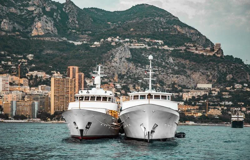 a couple of boats in the water aboard SECRET LIFE Yacht for Sale