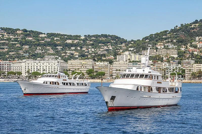 a couple of boats in the water aboard SECRET LIFE Yacht for Sale
