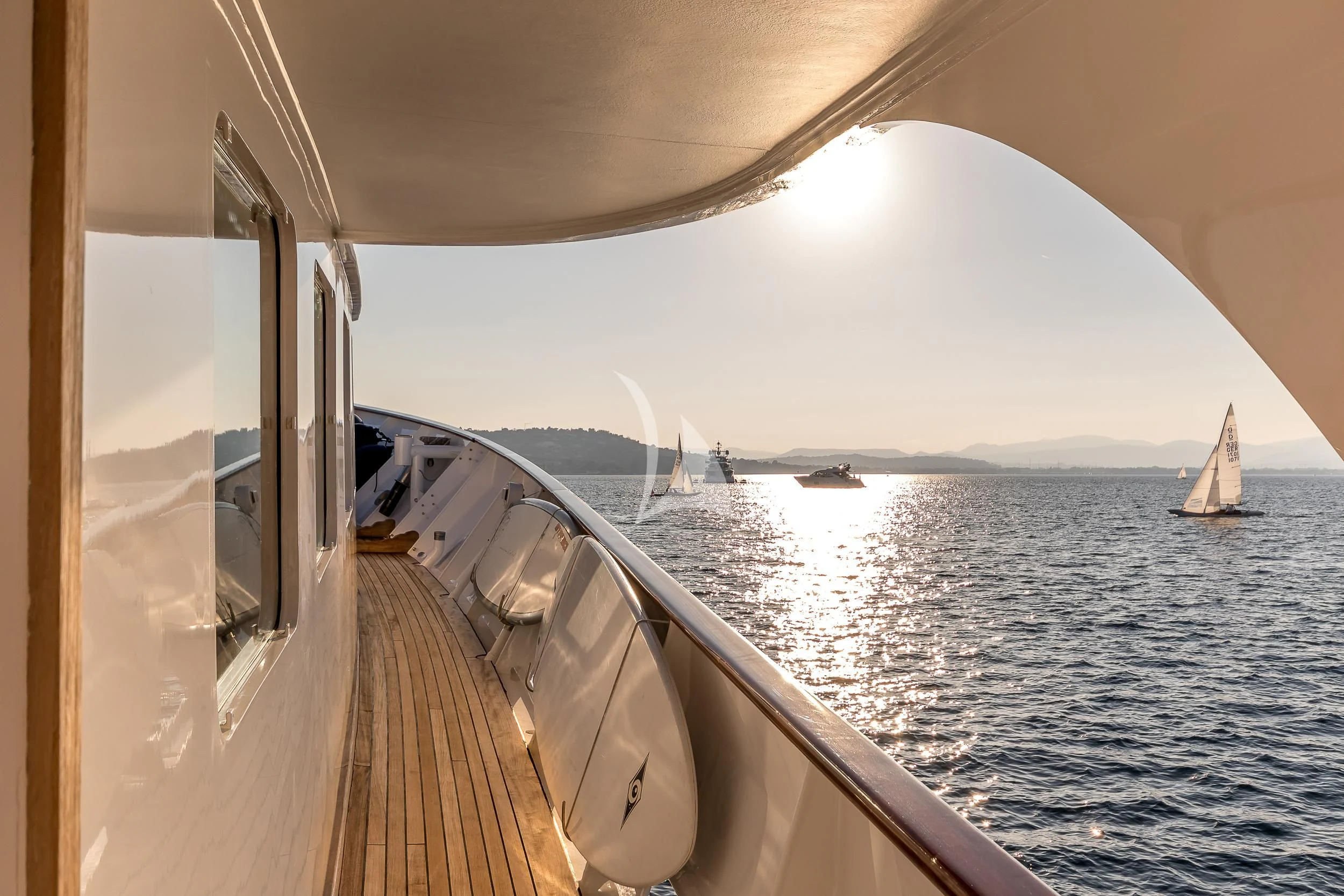 a boat on the water aboard SECRET LIFE Yacht for Sale