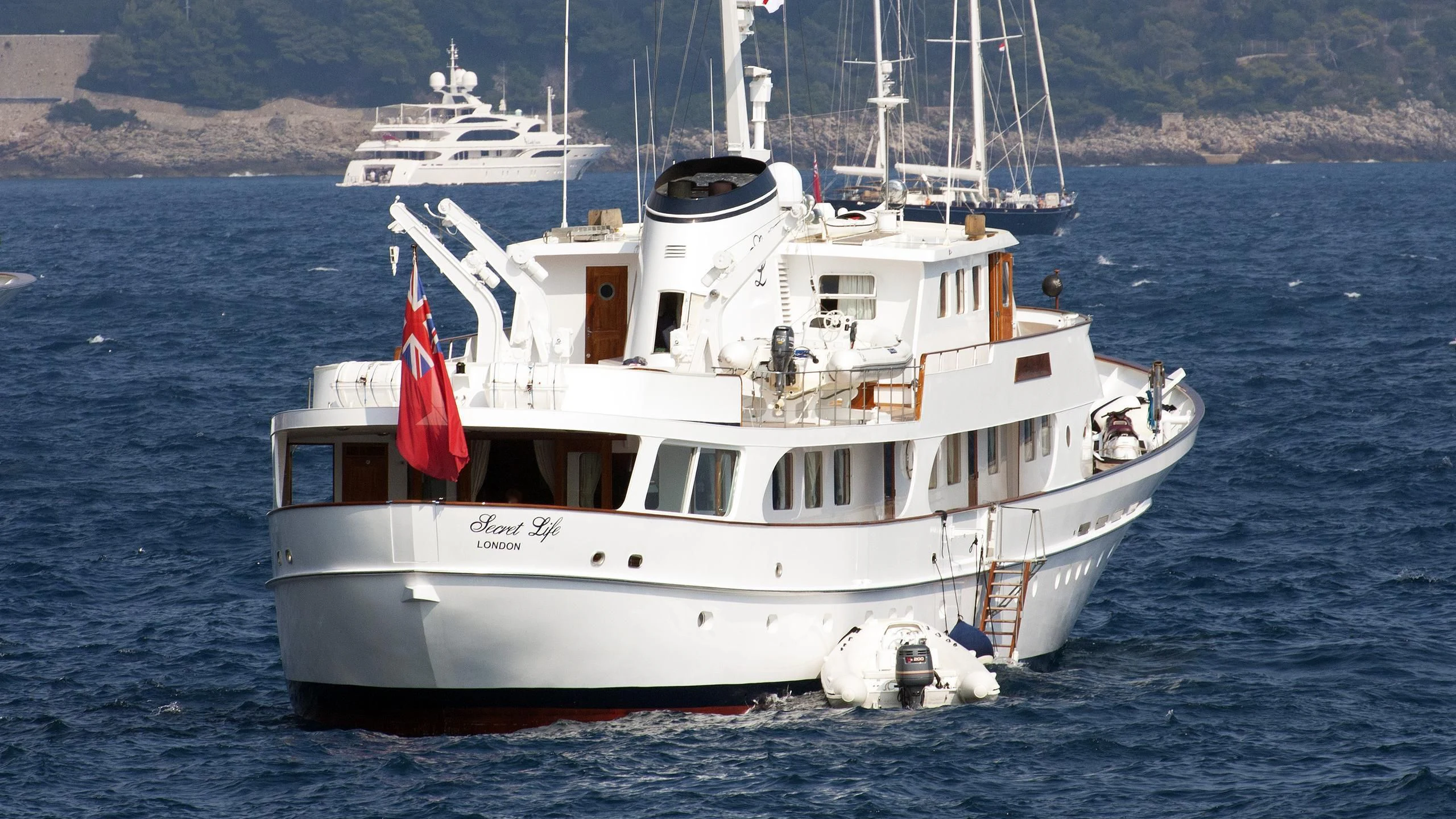 a boat in the water aboard SECRET LIFE Yacht for Sale