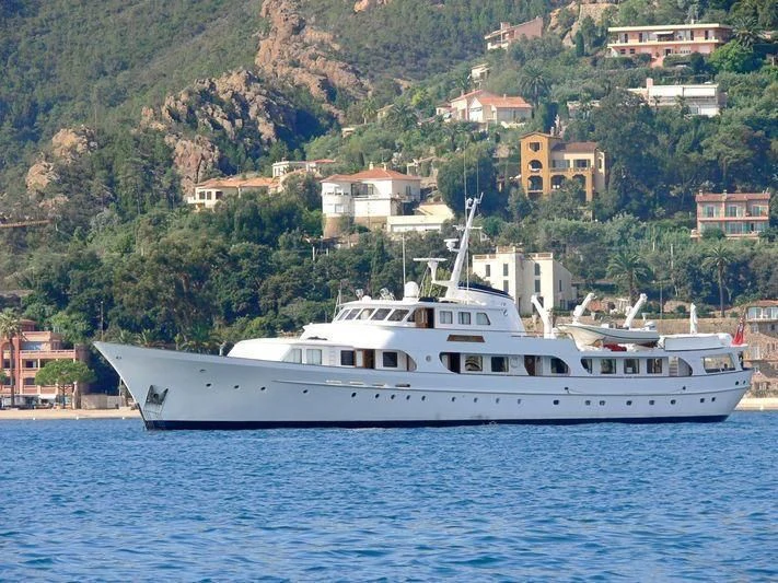 a boat on the water aboard SECRET LIFE Yacht for Sale