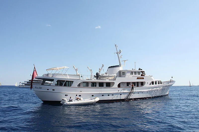 a boat on the water aboard SECRET LIFE Yacht for Sale