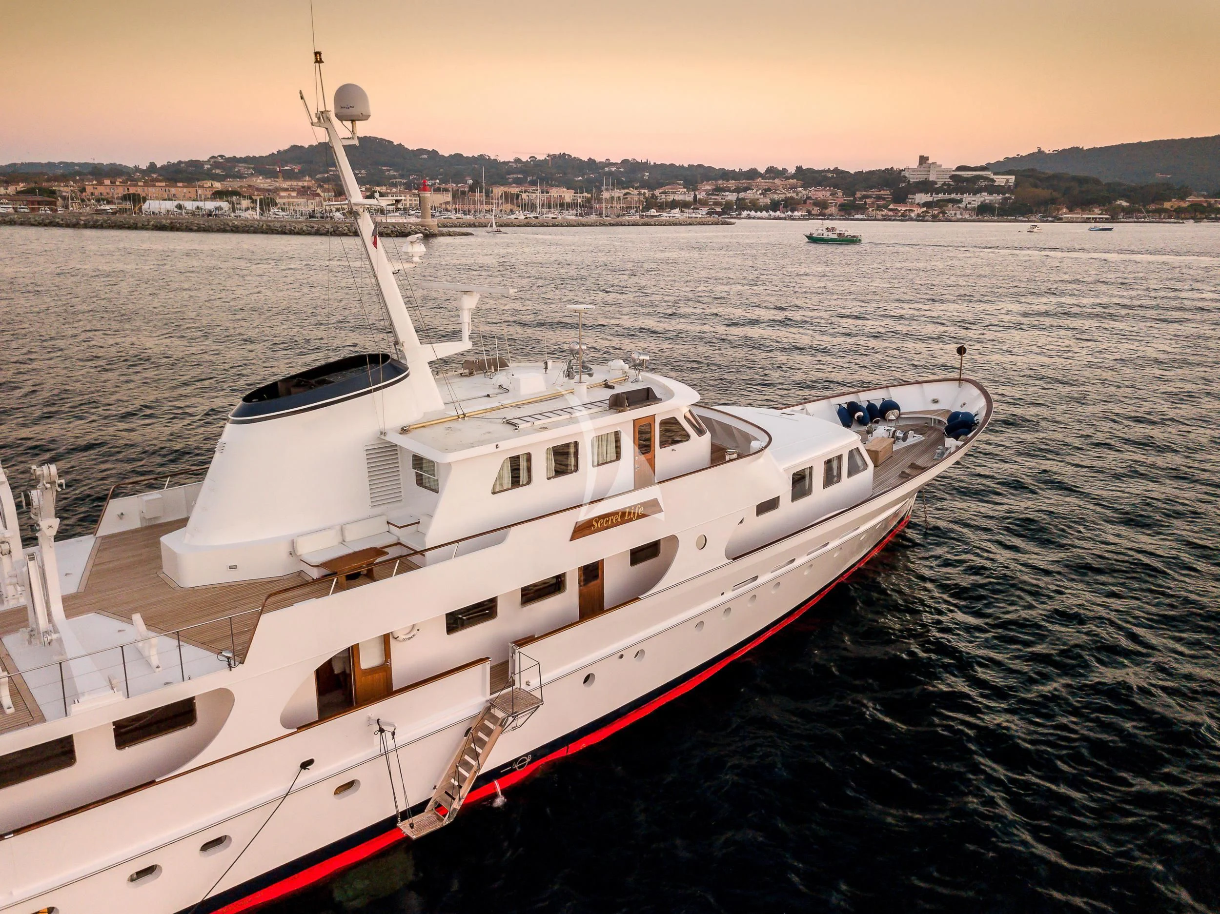 a boat in the water aboard SECRET LIFE Yacht for Sale