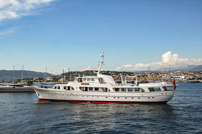 a boat in the water aboard SECRET LIFE Yacht for Sale