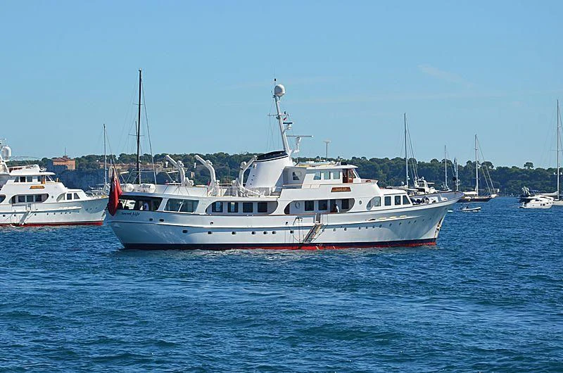 a boat in the water aboard SECRET LIFE Yacht for Sale