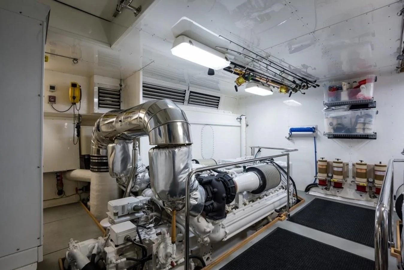 a large machine in a room aboard TOMORROW WE RIDE Yacht for Sale