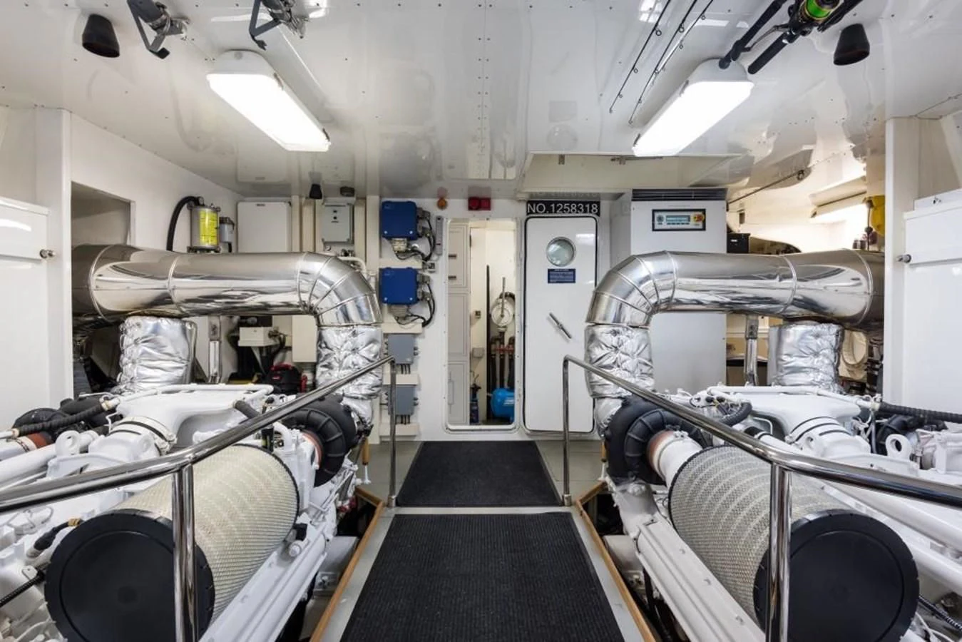 a room with machinery aboard TOMORROW WE RIDE Yacht for Sale