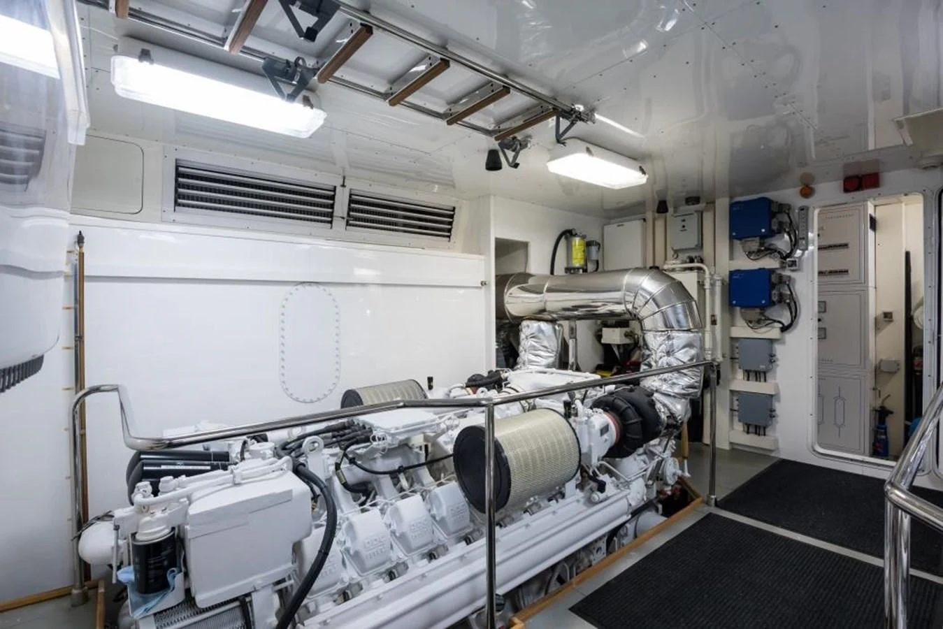 a room with machinery aboard TOMORROW WE RIDE Yacht for Sale