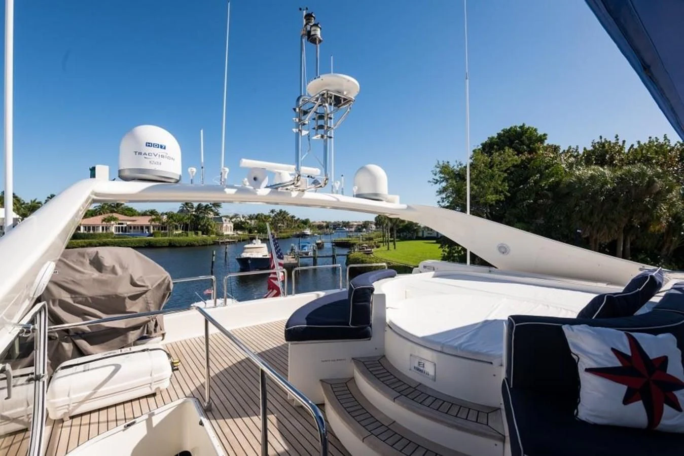 a boat docked at a pier aboard TOMORROW WE RIDE Yacht for Sale