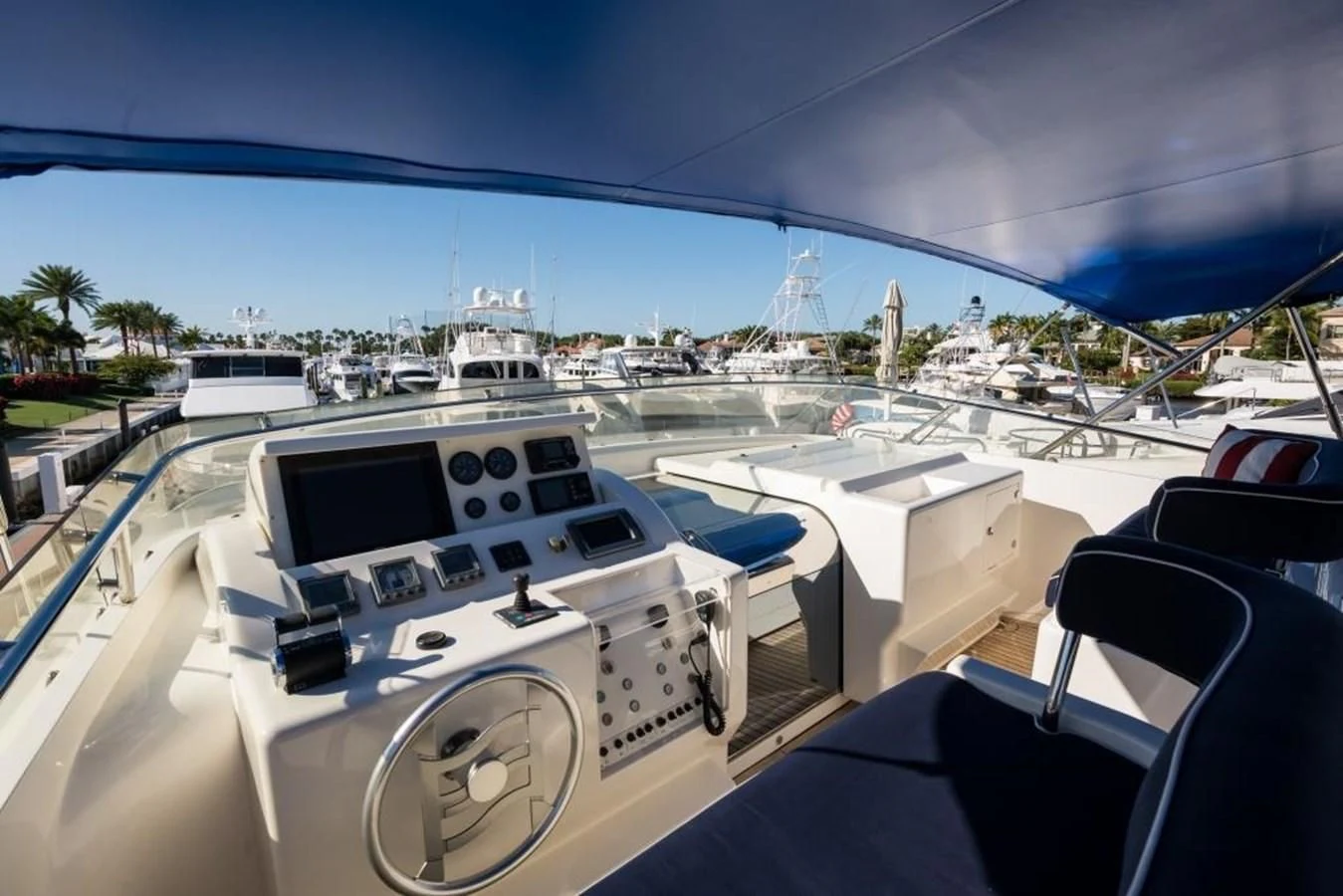 a cockpit of a plane aboard TOMORROW WE RIDE Yacht for Sale