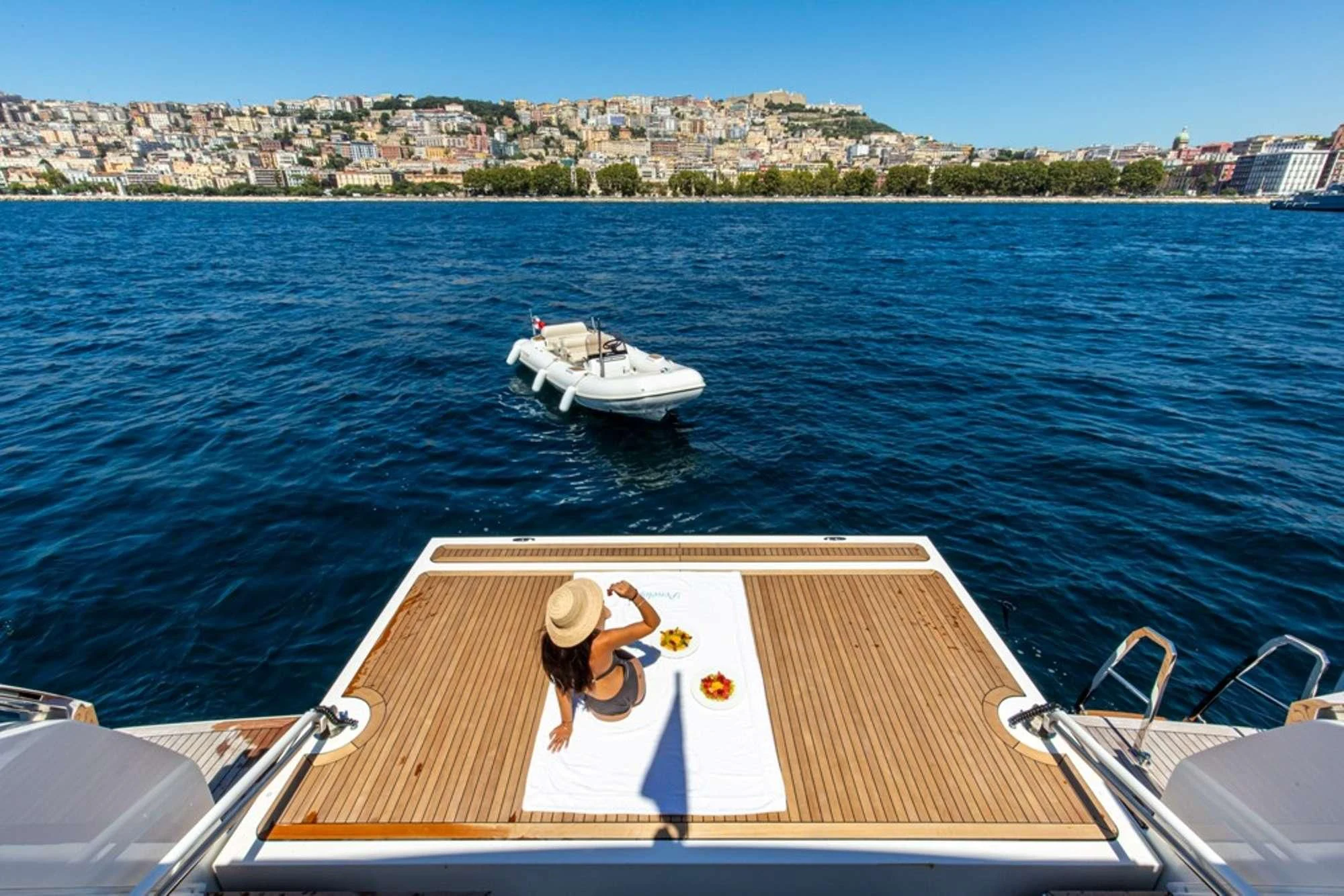 a boat on the water aboard SOUTH Yacht for Sale
