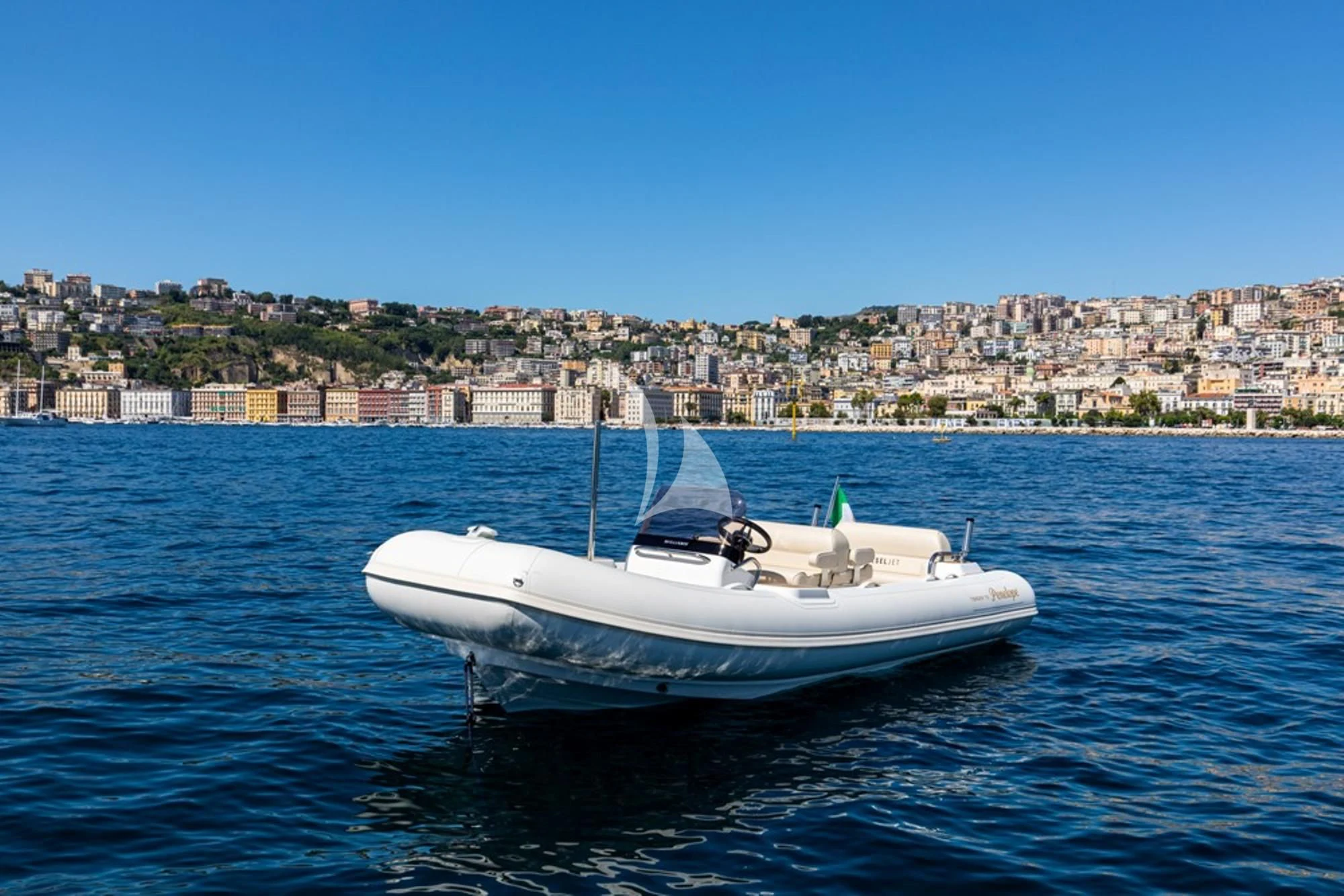 a white boat in the water aboard SOUTH Yacht for Sale
