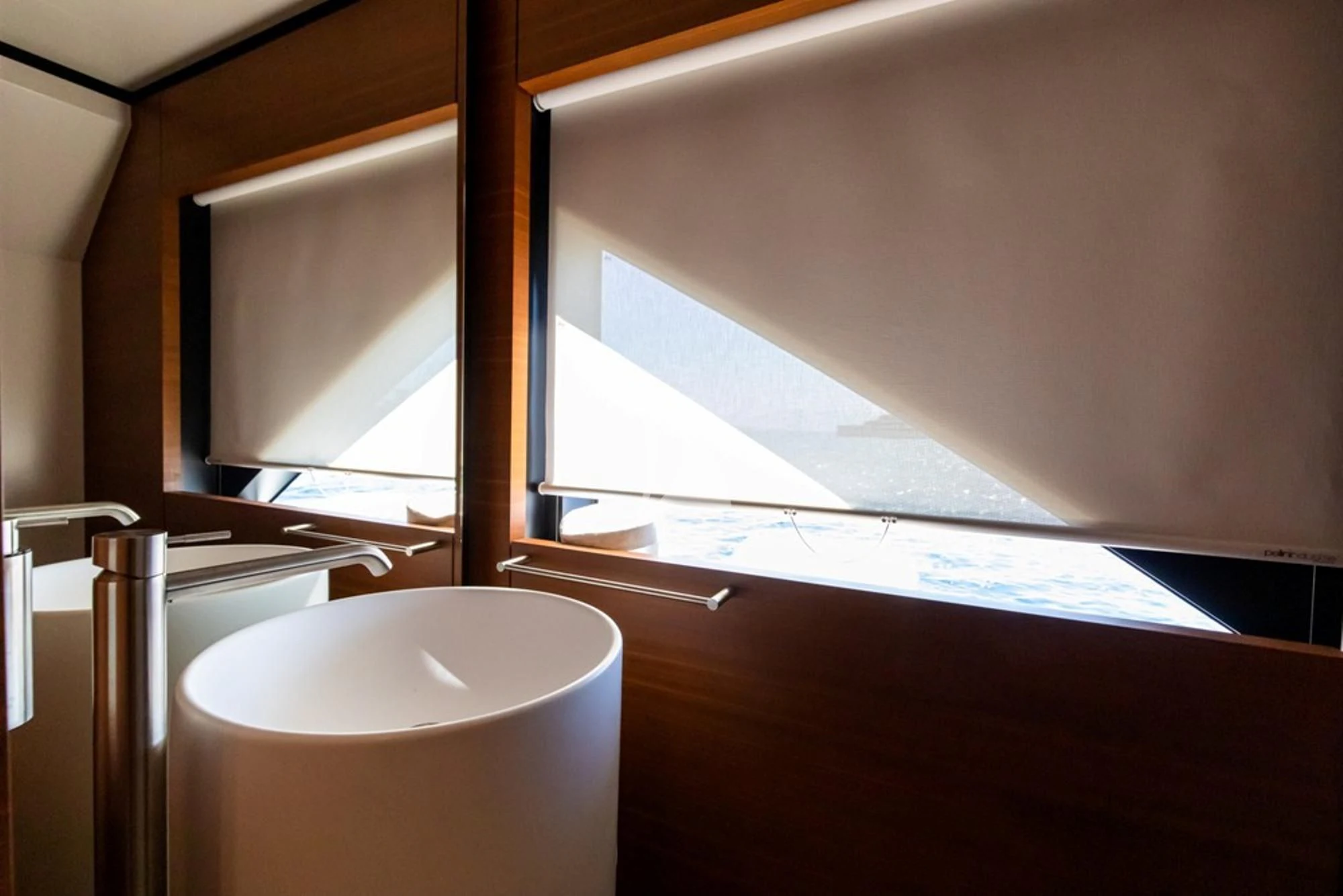 a sink and a window aboard SOUTH Yacht for Sale