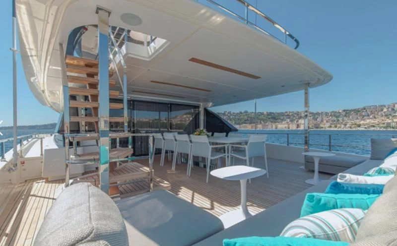 a boat on the water aboard SOUTH Yacht for Sale