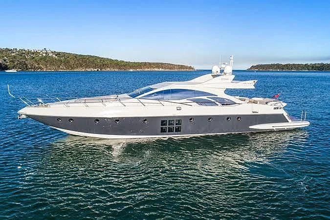 a boat on the water aboard SEAS THE DAY Yacht for Sale
