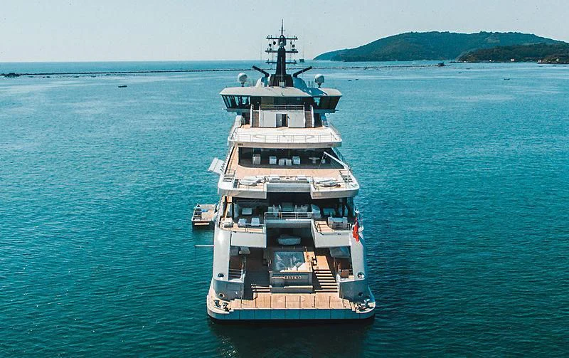 a boat in the water aboard OLIVIA O Yacht for Sale