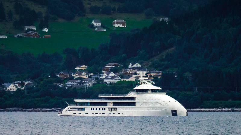 a large white ship on the water aboard OLIVIA O Yacht for Sale