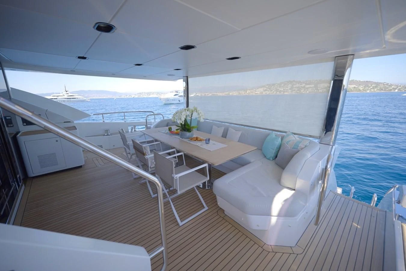 a boat on the water aboard GRANDE 27M Yacht for Sale