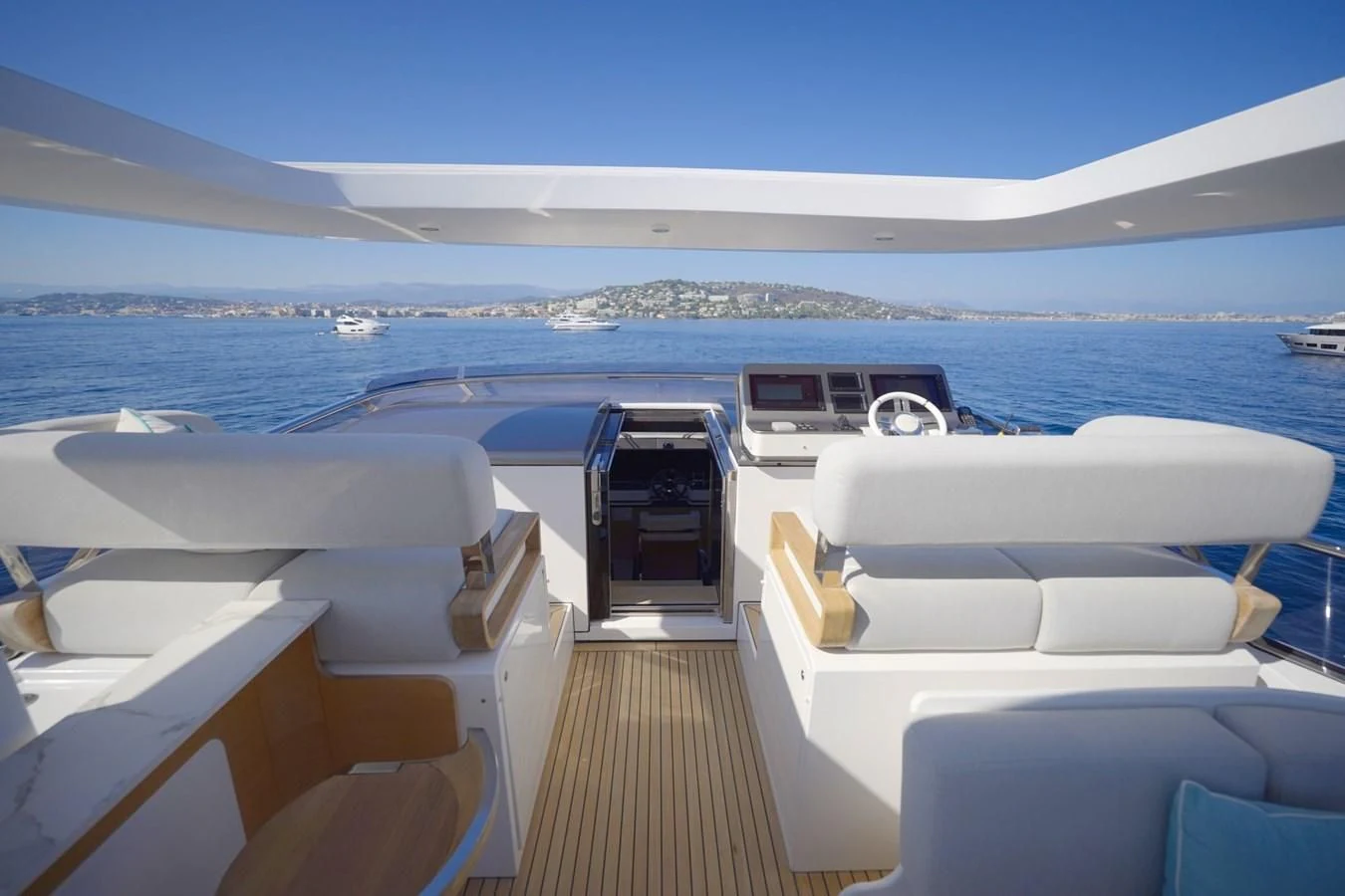a boat on the water aboard GRANDE 27M Yacht for Sale