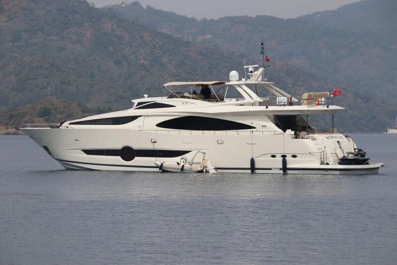 a boat on the water aboard POMALIS Yacht for Sale