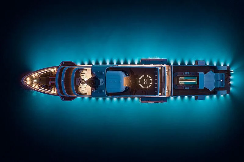 a close-up of a camera aboard SOLARIS Yacht for Sale