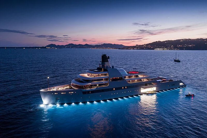 a boat in the water aboard SOLARIS Yacht for Sale