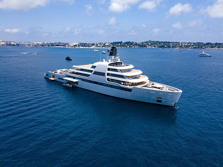 a boat on the water aboard SOLARIS Yacht for Sale