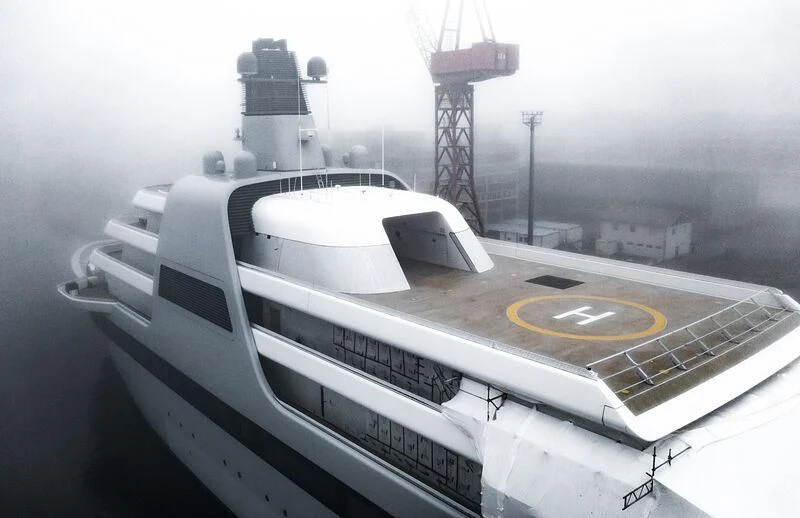 a close-up of a ship aboard SOLARIS Yacht for Sale