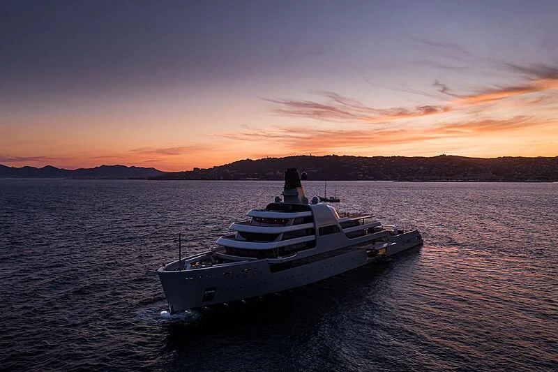 a boat in the water aboard SOLARIS Yacht for Sale