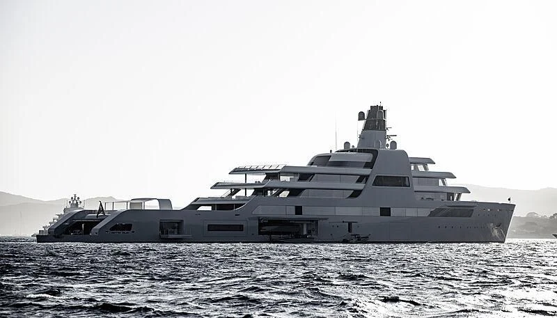 a large ship in the water aboard SOLARIS Yacht for Sale