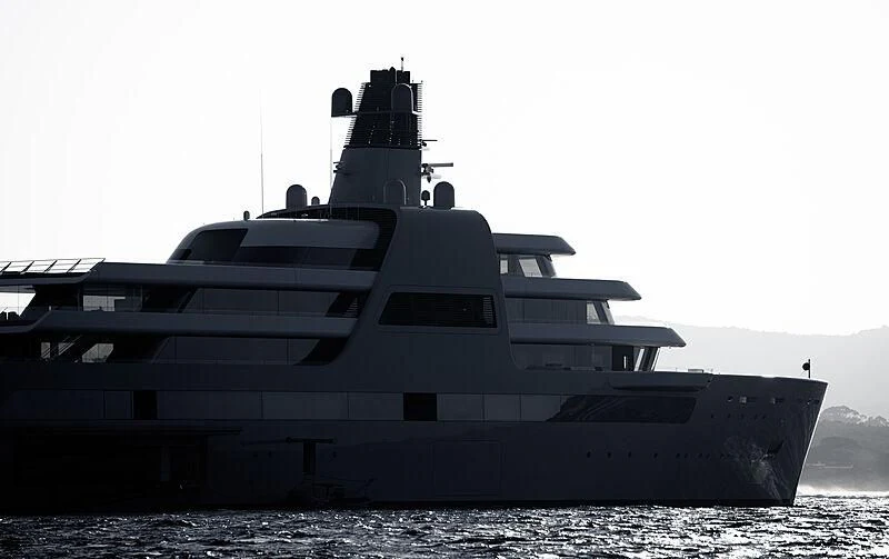 a large ship in the water aboard SOLARIS Yacht for Sale