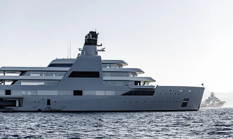 a large white ship in the water aboard SOLARIS Yacht for Sale