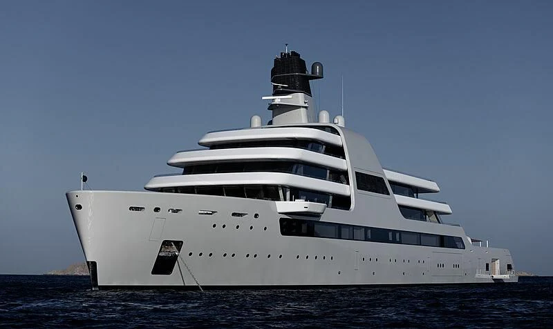 a white yacht in the water aboard SOLARIS Yacht for Sale