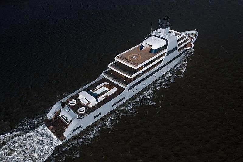 a space shuttle on a rocky surface aboard SOLARIS Yacht for Sale