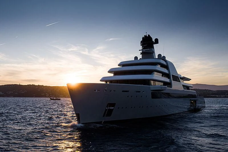 a boat in the water aboard SOLARIS Yacht for Sale