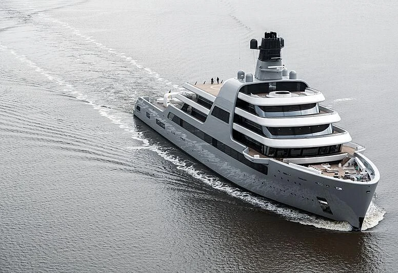 a large ship in the water aboard SOLARIS Yacht for Sale