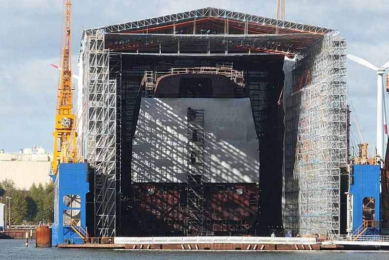 a large metal structure with a hole in the middle aboard SOLARIS Yacht for Sale