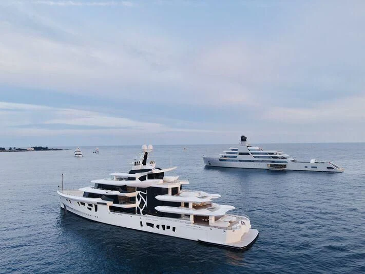 a couple of boats in the water aboard SOLARIS Yacht for Sale