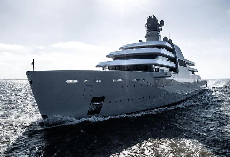 a large ship on the water aboard SOLARIS Yacht for Sale