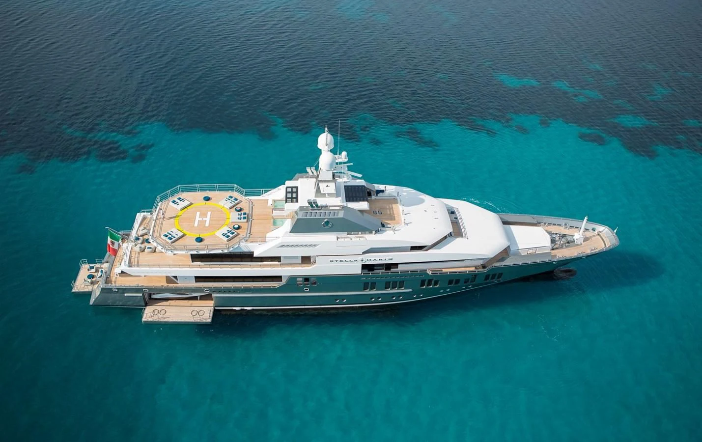 a ship in the water aboard STELLA MARIS Yacht for Sale