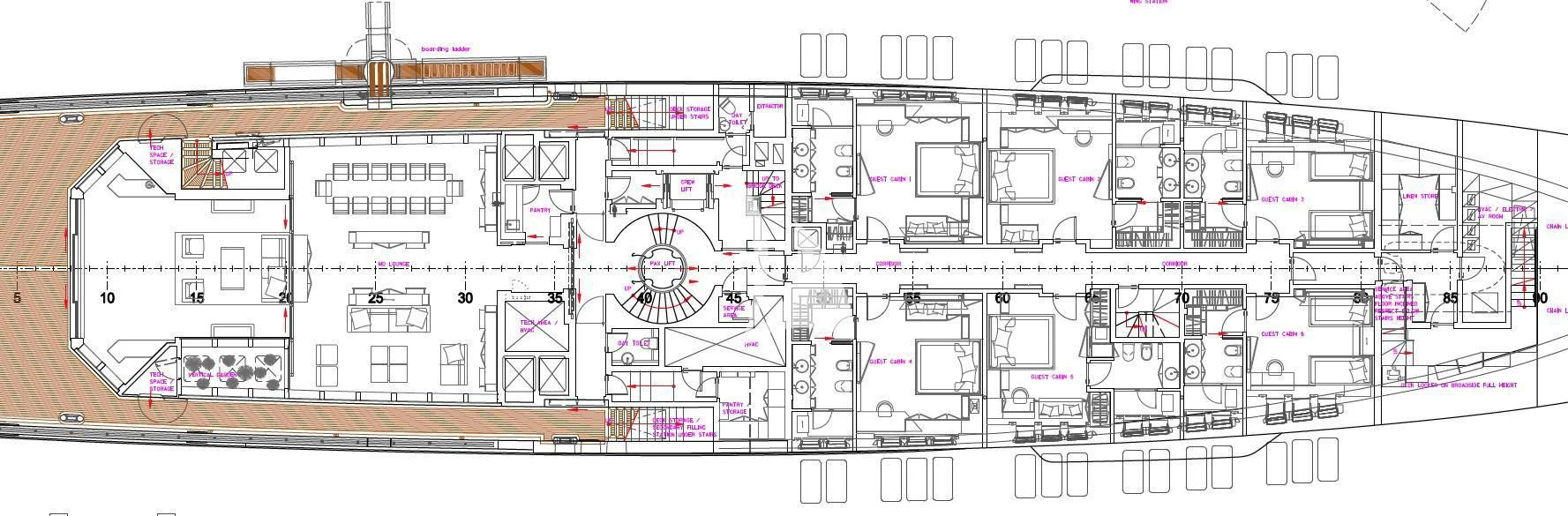 diagram aboard STELLA MARIS Yacht for Sale