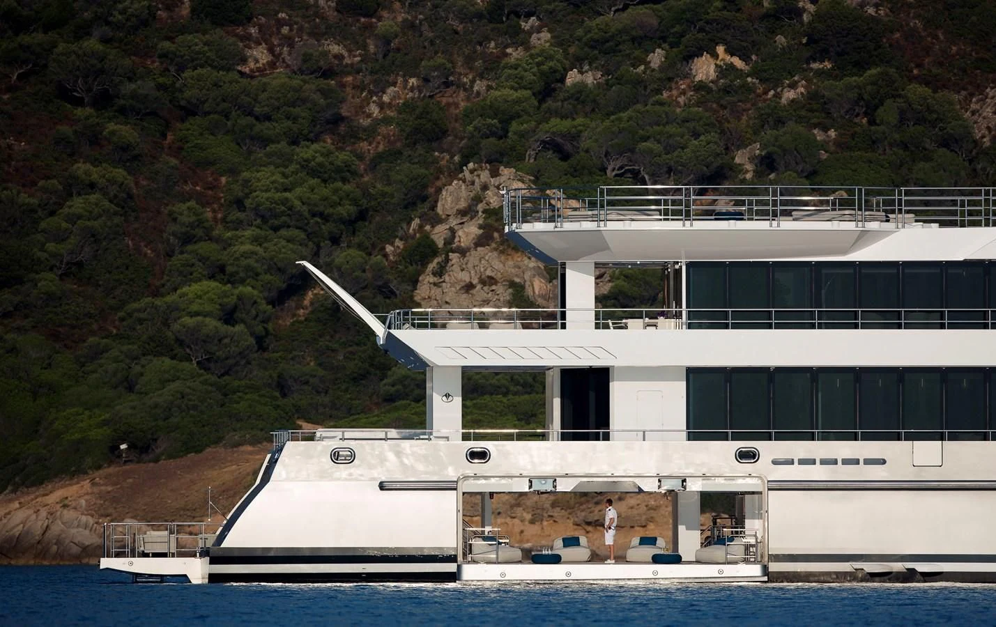 a boat on the water aboard STELLA MARIS Yacht for Sale