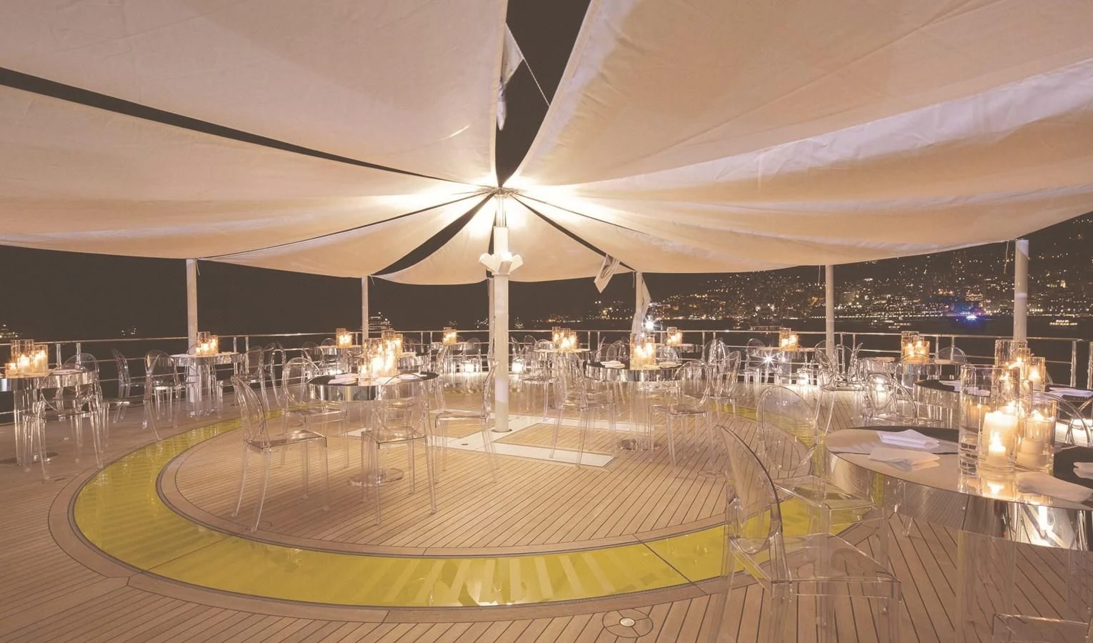 a large building with a large dome aboard STELLA MARIS Yacht for Sale