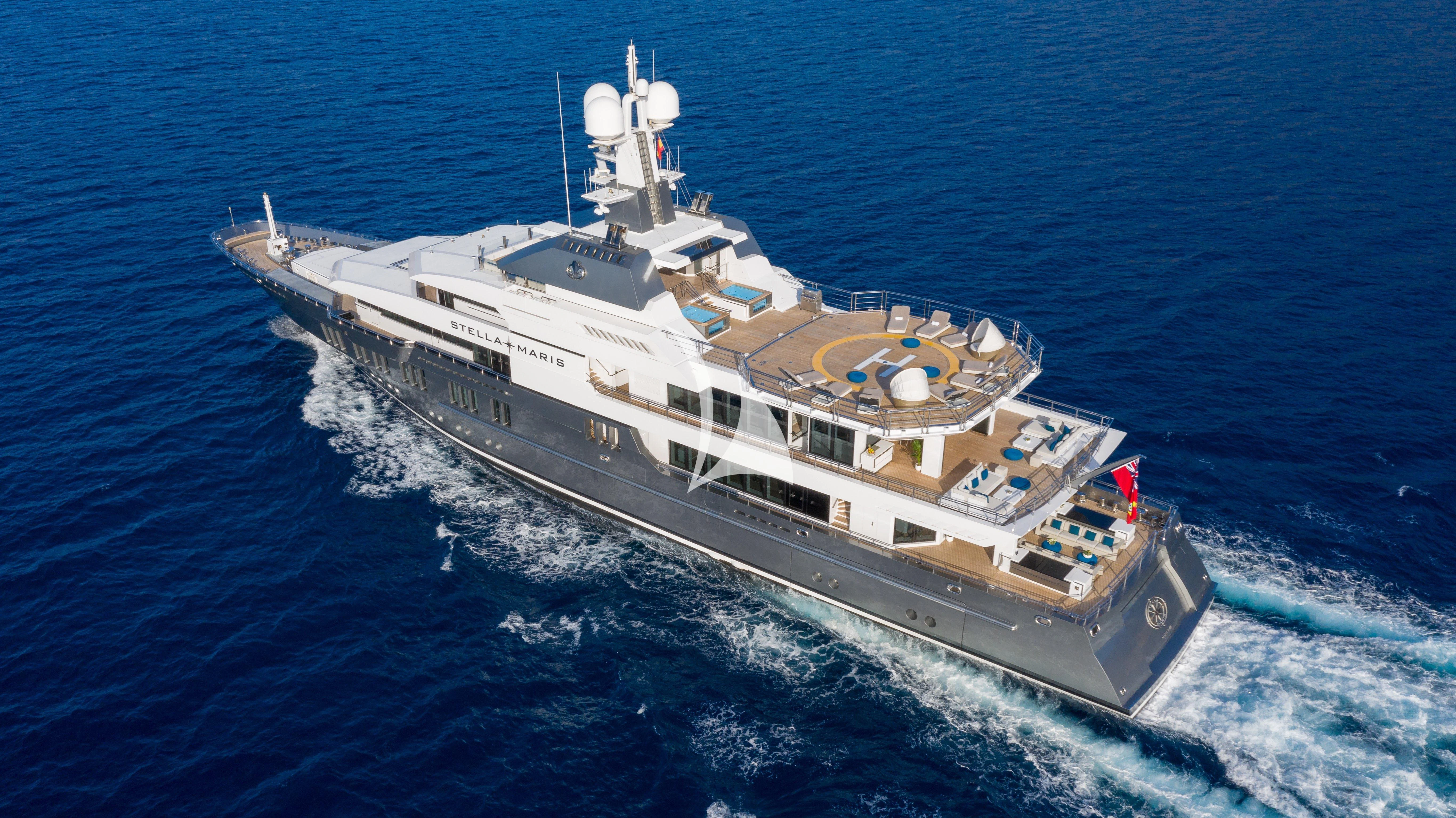 a ship on the water aboard STELLA MARIS Yacht for Sale