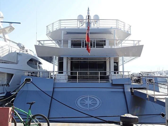 a boat docked at a pier aboard STELLA MARIS Yacht for Sale