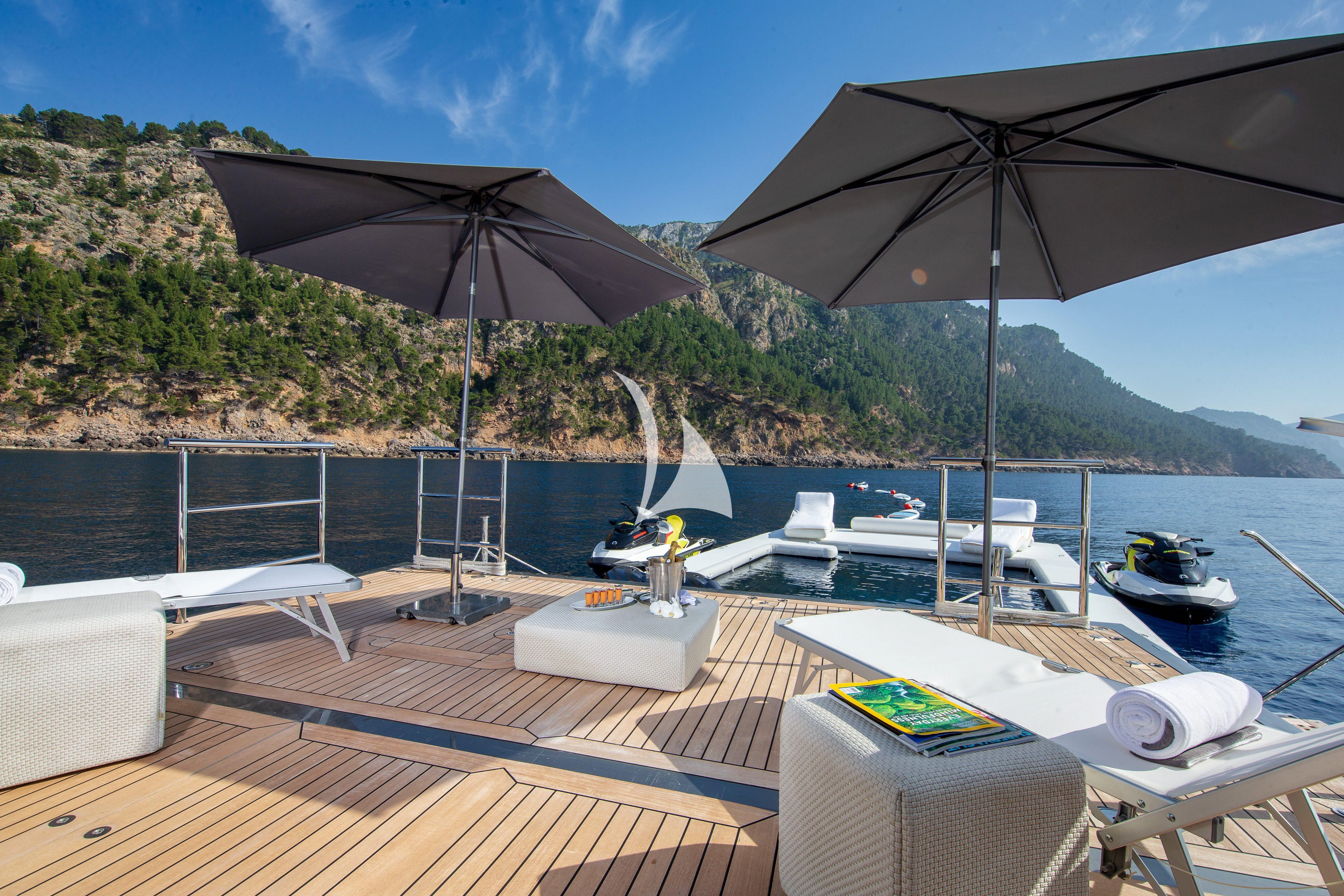 a boat on the water aboard STELLA MARIS Yacht for Sale